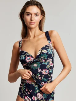 Jasmine Navy Floral Tankini Top