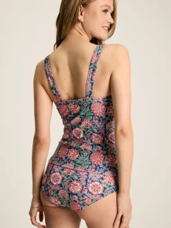 Jasmine Pink & Navy Tankini Top