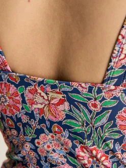 Jasmine Pink & Navy Tankini Top