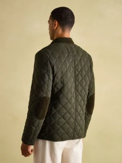 Jasper Green Diamond Quilted Blazer