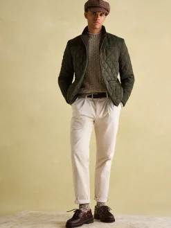 Jasper Green Diamond Quilted Blazer