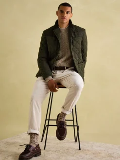 Jasper Green Diamond Quilted Blazer