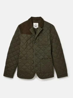 Jasper Green Diamond Quilted Blazer
