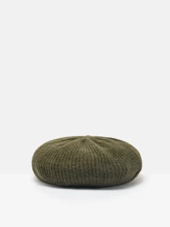 Joelle Khaki Green Knitted Beret