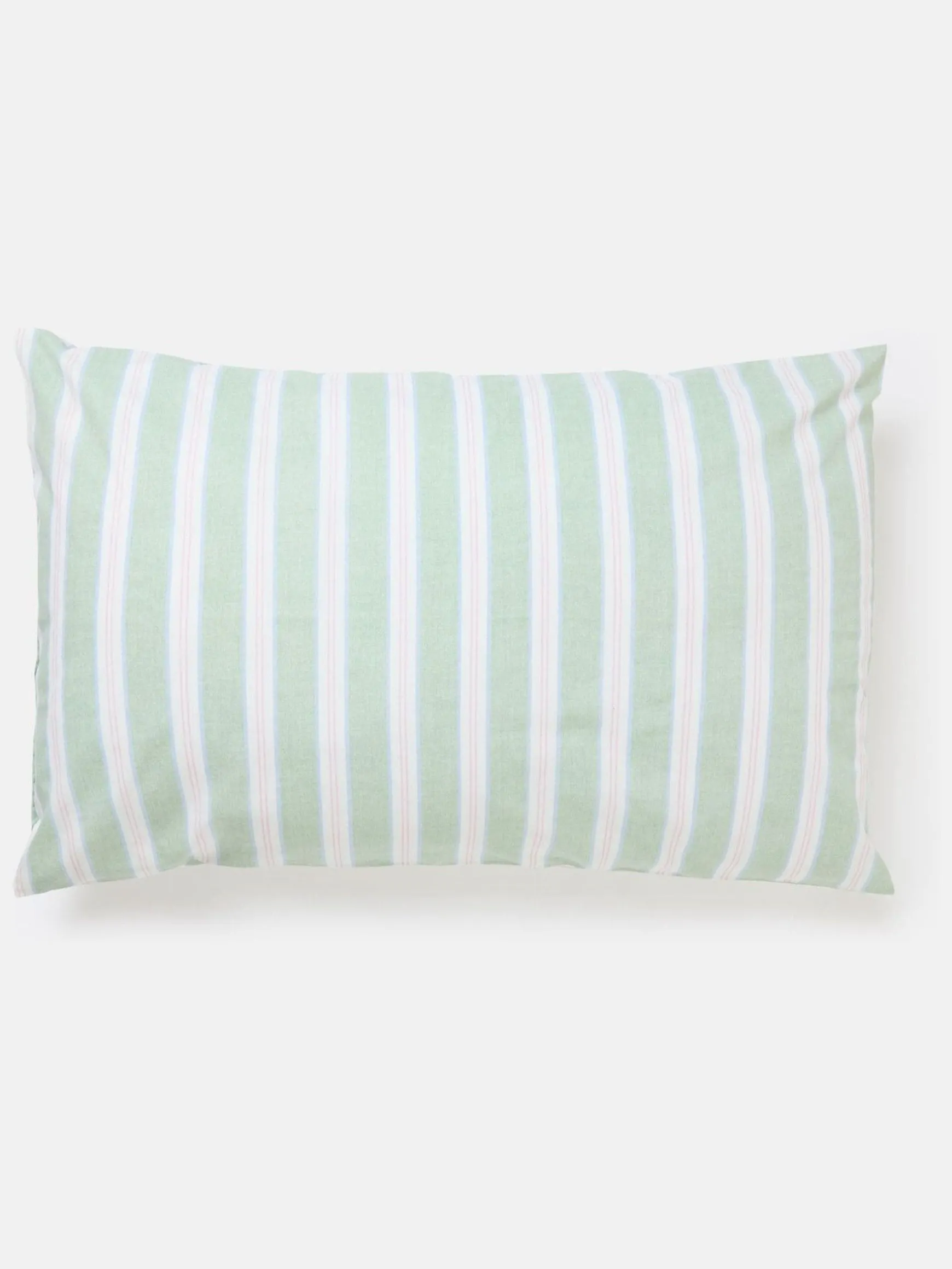 Juliette Stripe Set of 2 Green 100% Cotton Standard Pillowcases