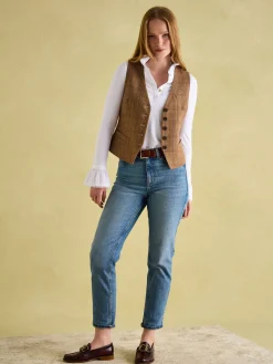 Kate White Long Sleeve Frilled Neck Top