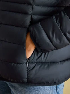 Kenley Navy Showerproof Padded Coat with Hood