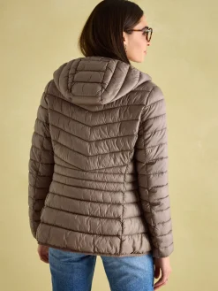 Kenley Neutral Showerproof Padded Coat with Hood