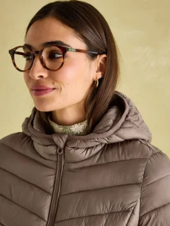 Kenley Neutral Showerproof Padded Coat with Hood