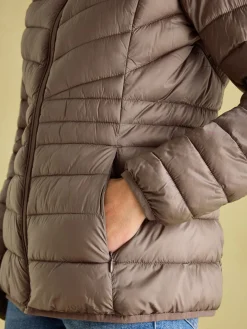 Kenley Neutral Showerproof Padded Coat with Hood