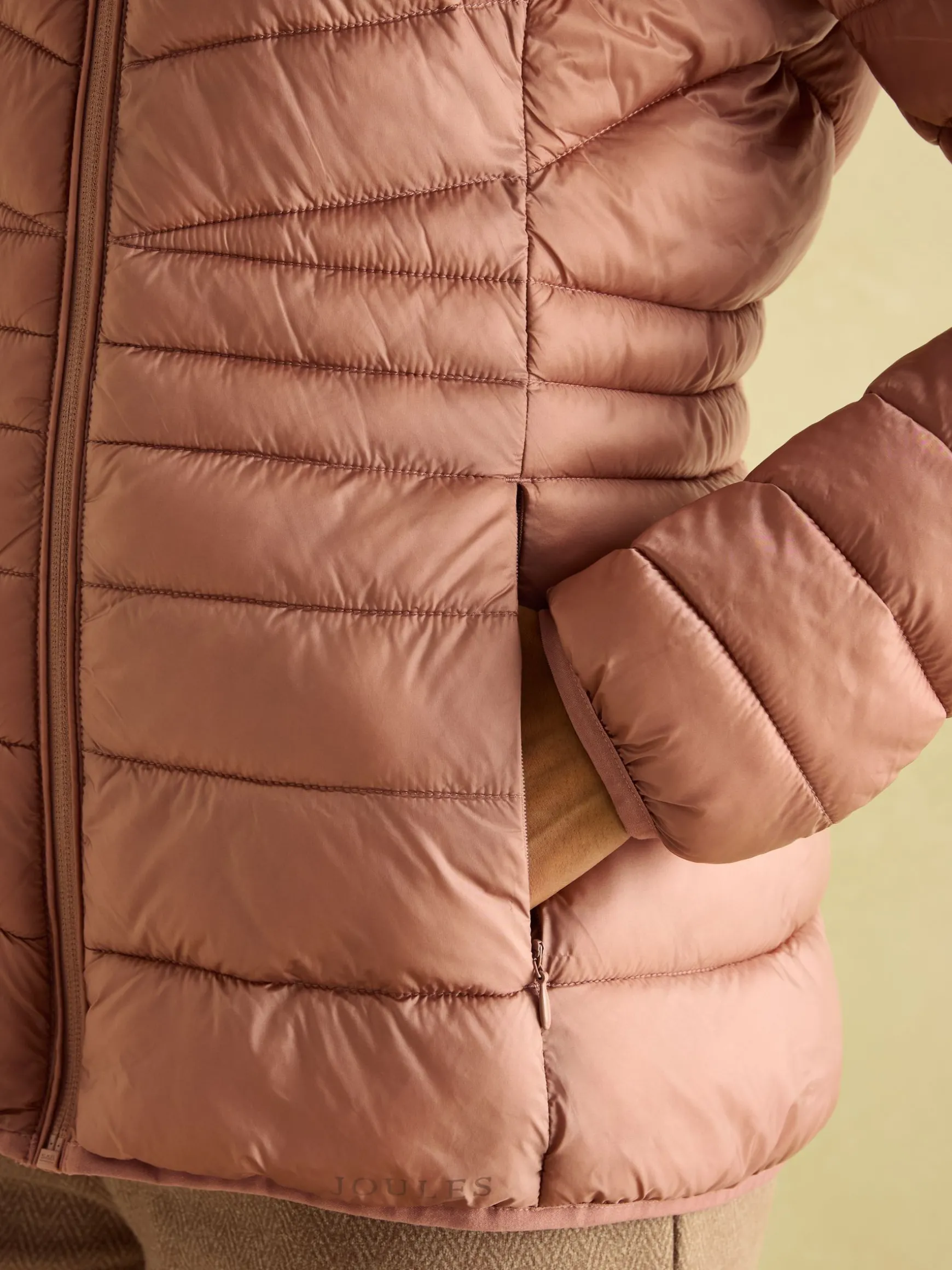 Kenley Pink Showerproof Padded Coat with Hood