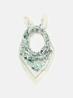 Kensington Cream Cotton Square Scarf