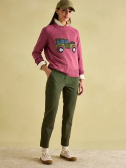 Khaki Green Slim Fit Cargo Trousers