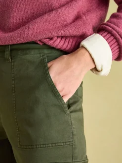 Khaki Green Slim Fit Cargo Trousers