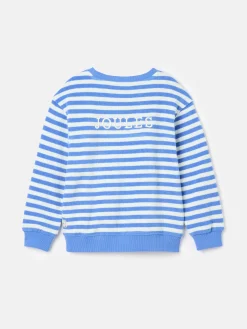 Kids' Ahoy There Blue/White Crew Neck Towelling Sweatshirt