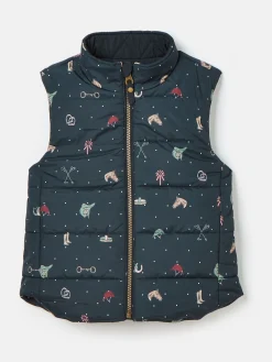 Kids' Atwell Navy Blue Showerproof Reversible Gilet