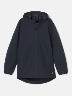 Kids' Ayston Navy Blue Waterproof Fleece Lined Raincoat