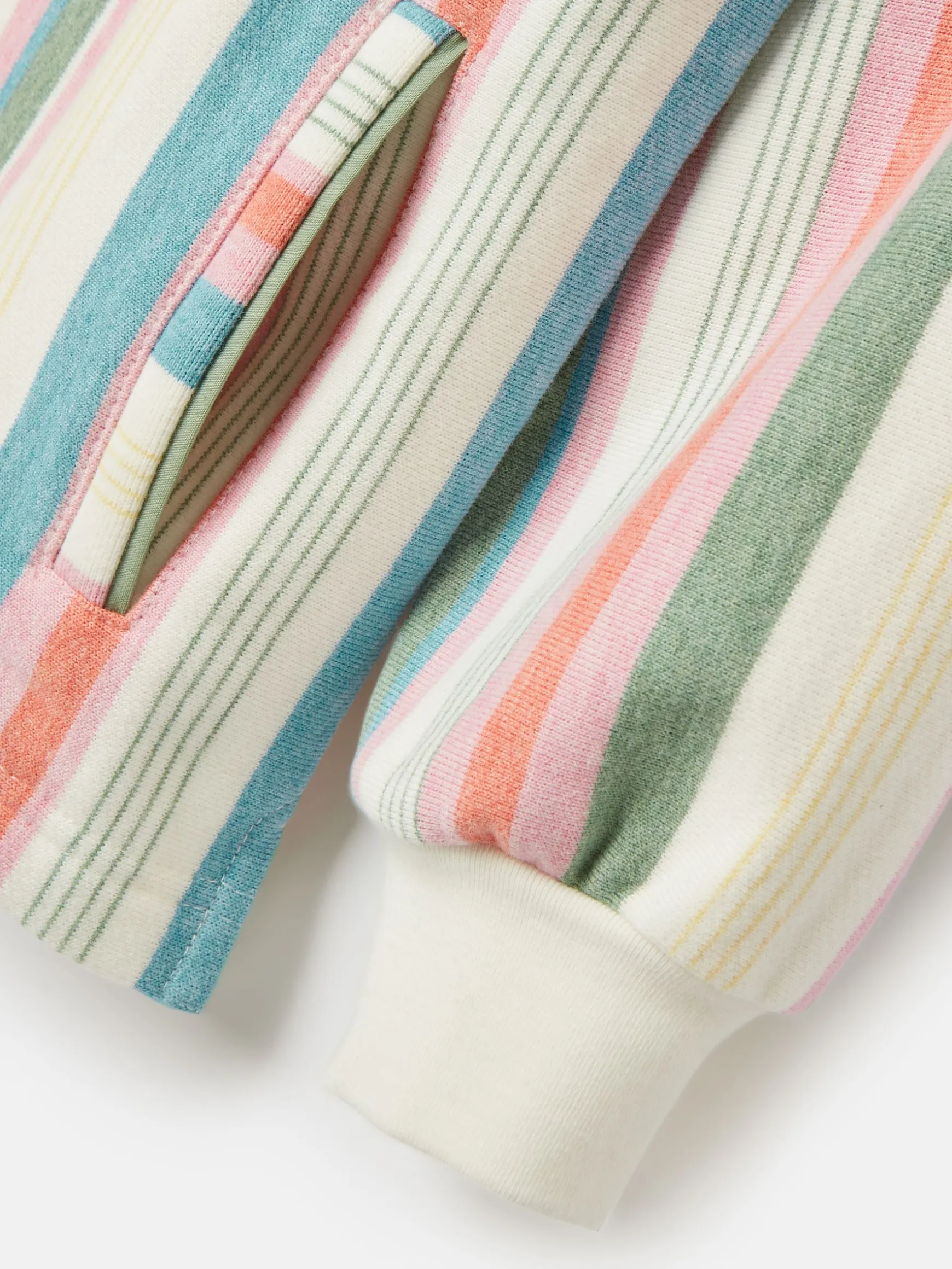 Kids' Burnham Multi Stripe Funnel Neck Sweatshirt