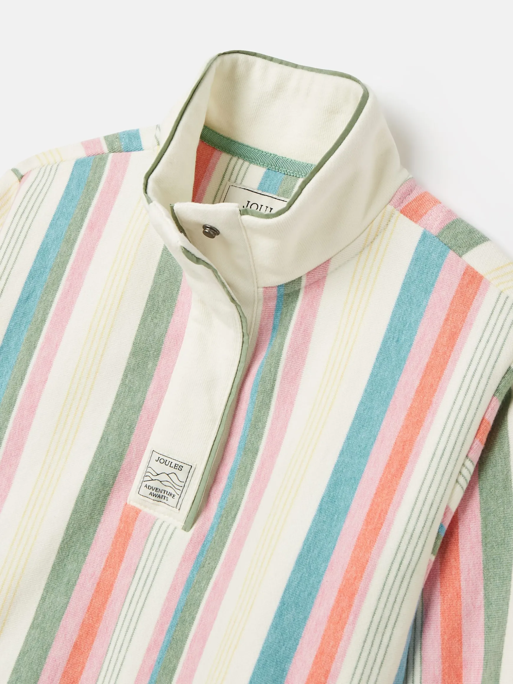 Kids' Burnham Multi Stripe Funnel Neck Sweatshirt