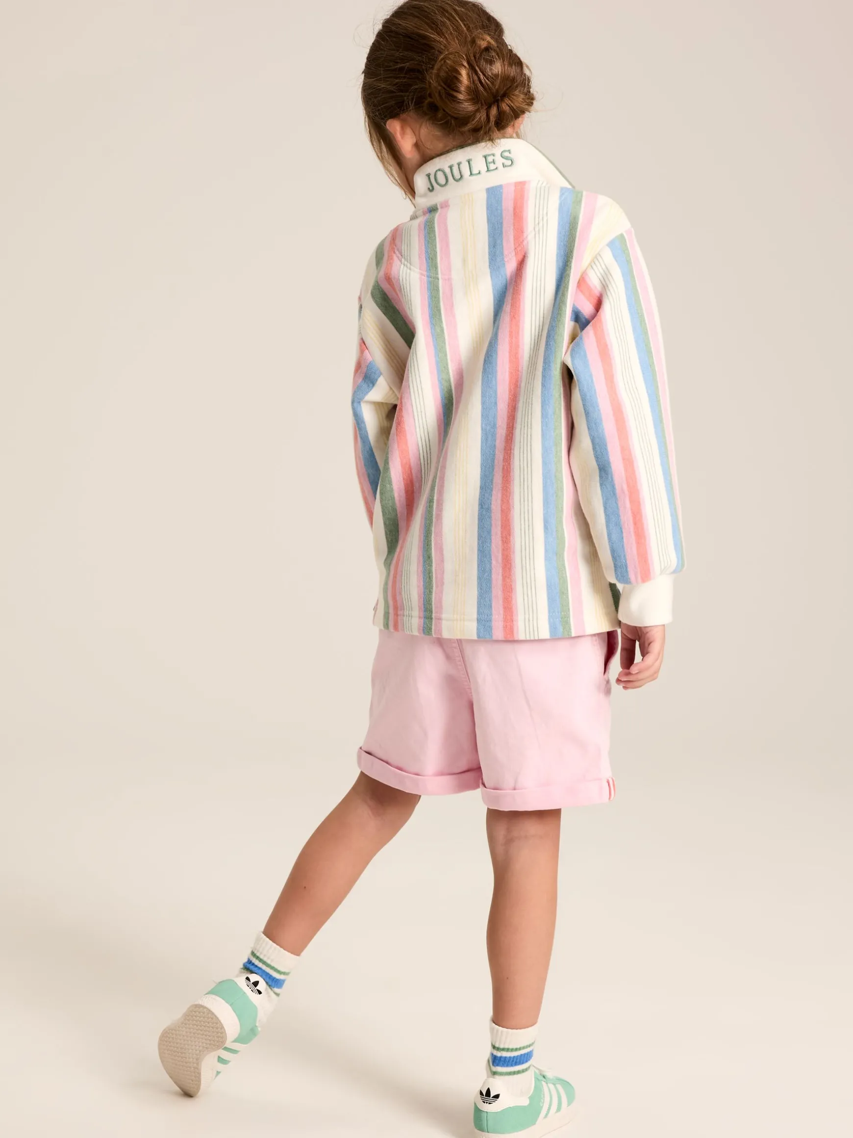 Kids' Burnham Multi Stripe Funnel Neck Sweatshirt