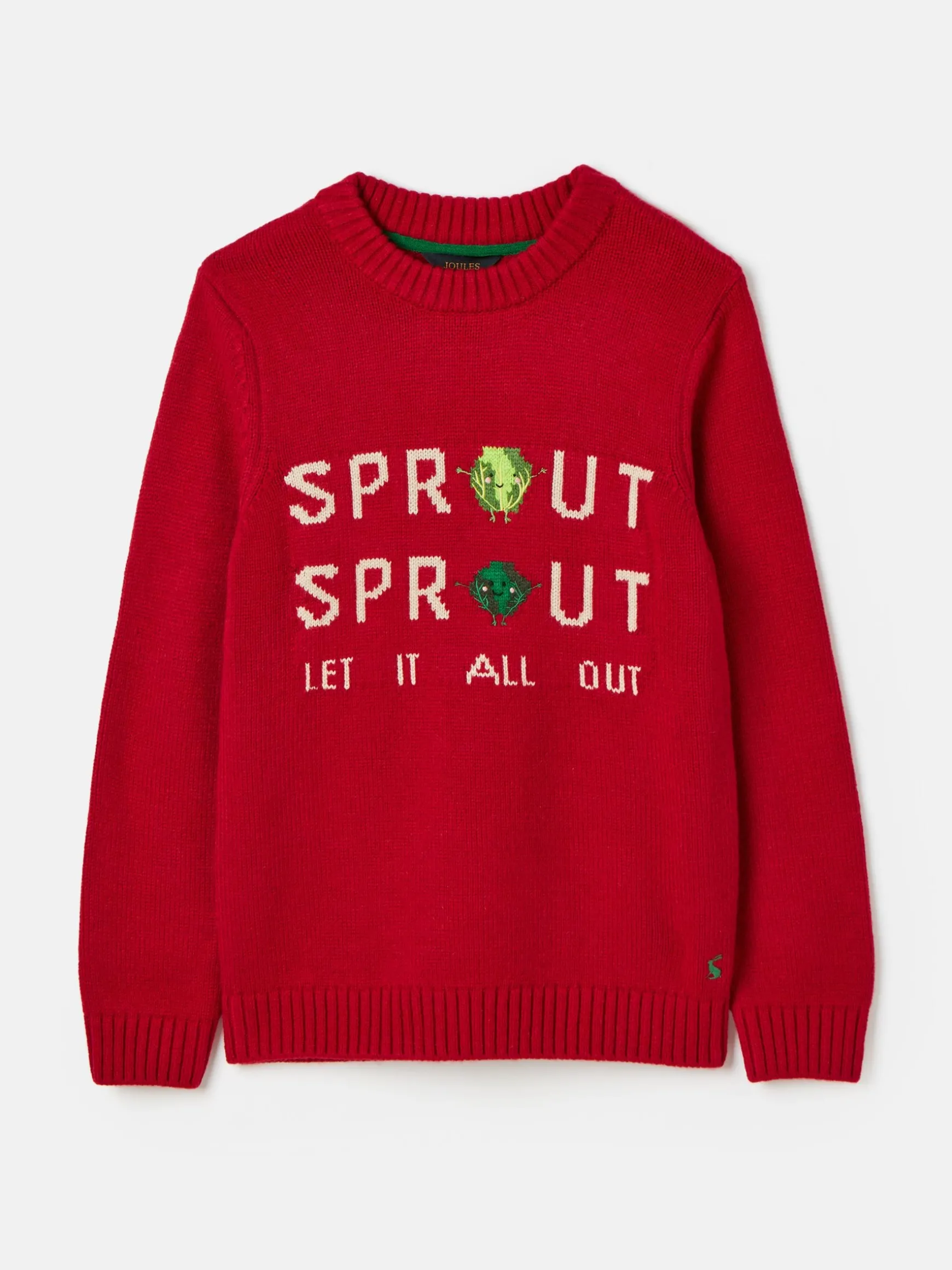 Kids' Cracking Red Intarsia Knitted Festive Jumper