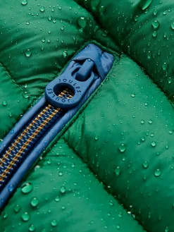 Kids' Crofton Blue & Green Hotchpotch Showerproof Quilted Gilet