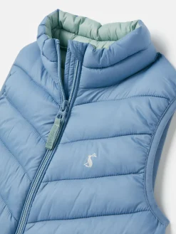 Kids' Crofton Blue Showerproof Quilted Gilet