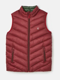 Kids' Crofton Burgundy Red Showerproof Quilted Gilet