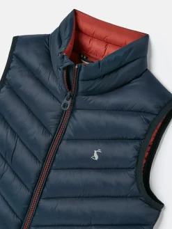 Kids' Crofton Navy Blue Showerproof Quilted Gilet