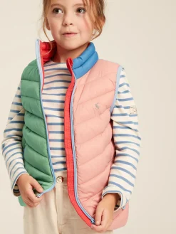 Kids' Crofton Pink Hotchpotch Showerproof Quilted Gilet