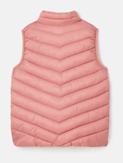 Kids' Crofton Pink Showerproof Quilted Gilet