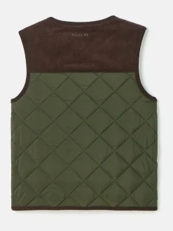 Kids' Gibson Khaki Green Quilted Gilet
