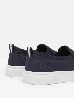 Kids' Peasy Blue Slip On Plimsolls