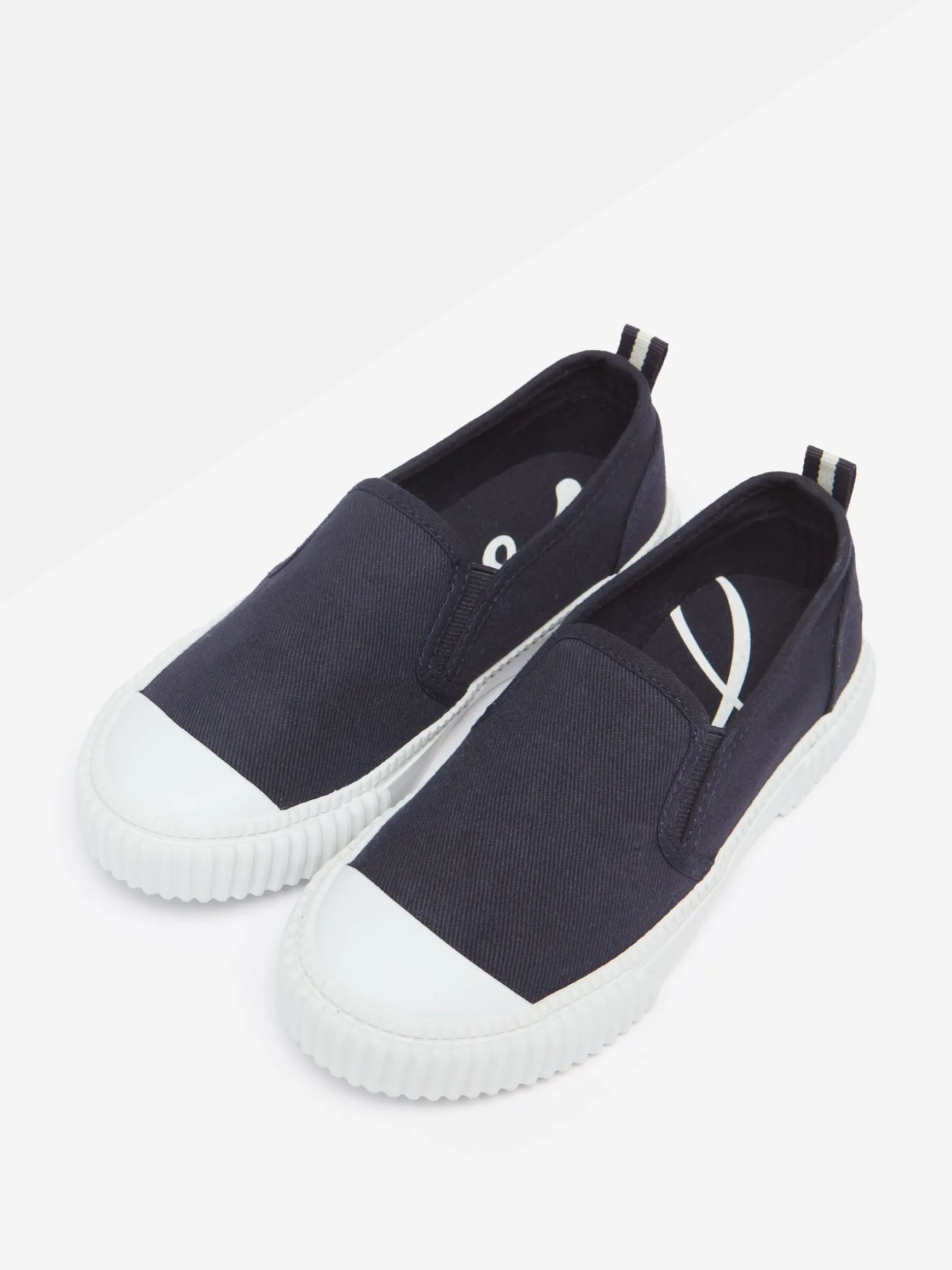 Kids' Peasy Blue Slip On Plimsolls