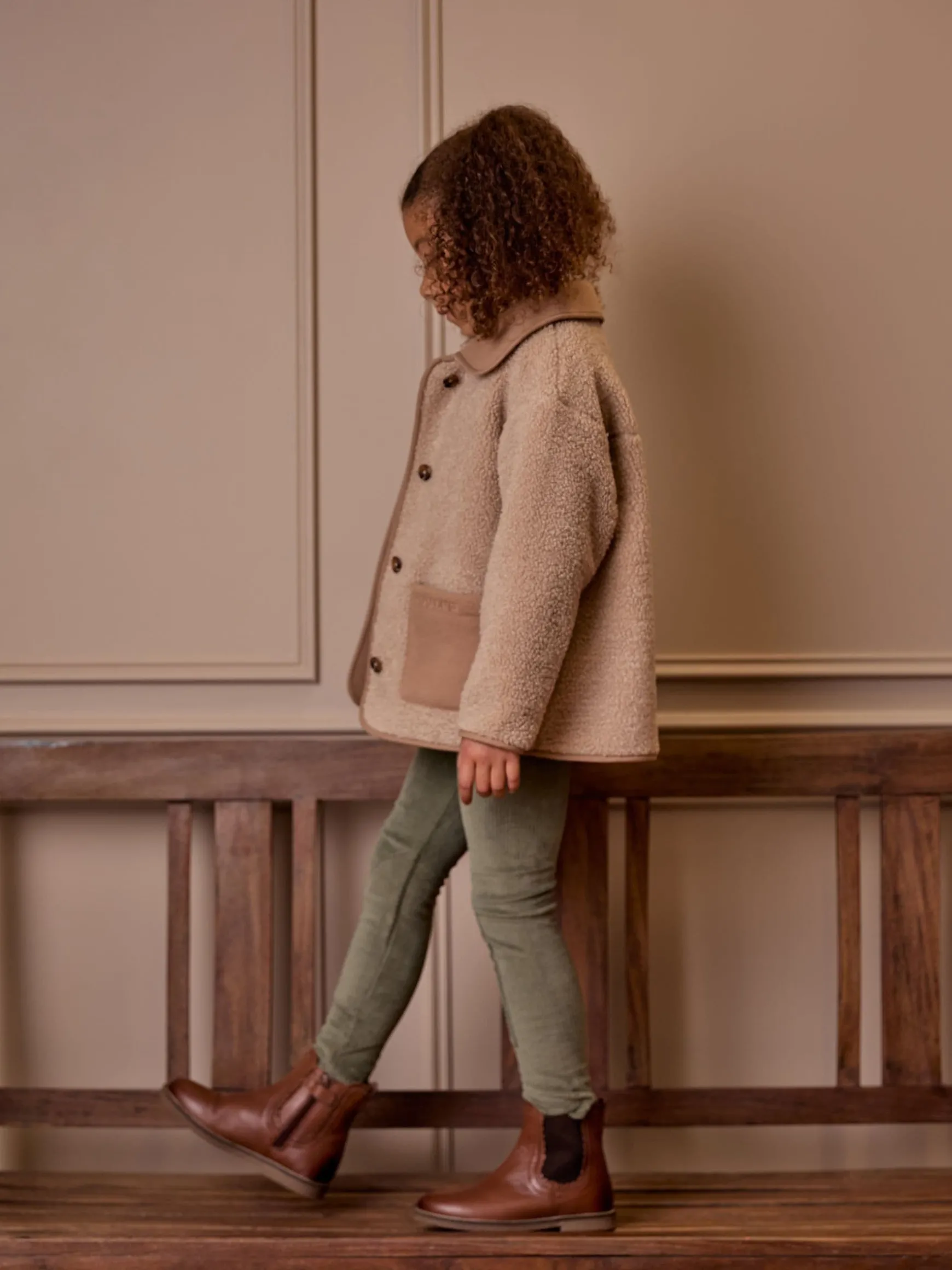 Kids' Sadie Natural Borg Fleece Jacket