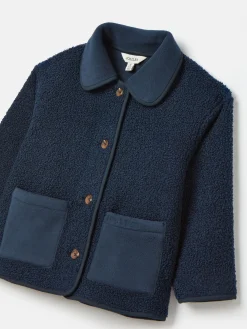 Kids' Sadie Navy Blue Borg Fleece Jacket