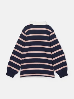 Kids' Sammie Blue Stripe Rugby Top