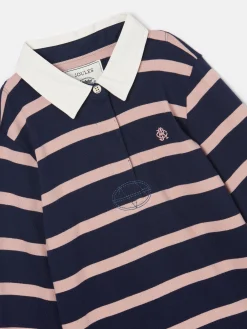 Kids' Sammie Blue Stripe Rugby Top