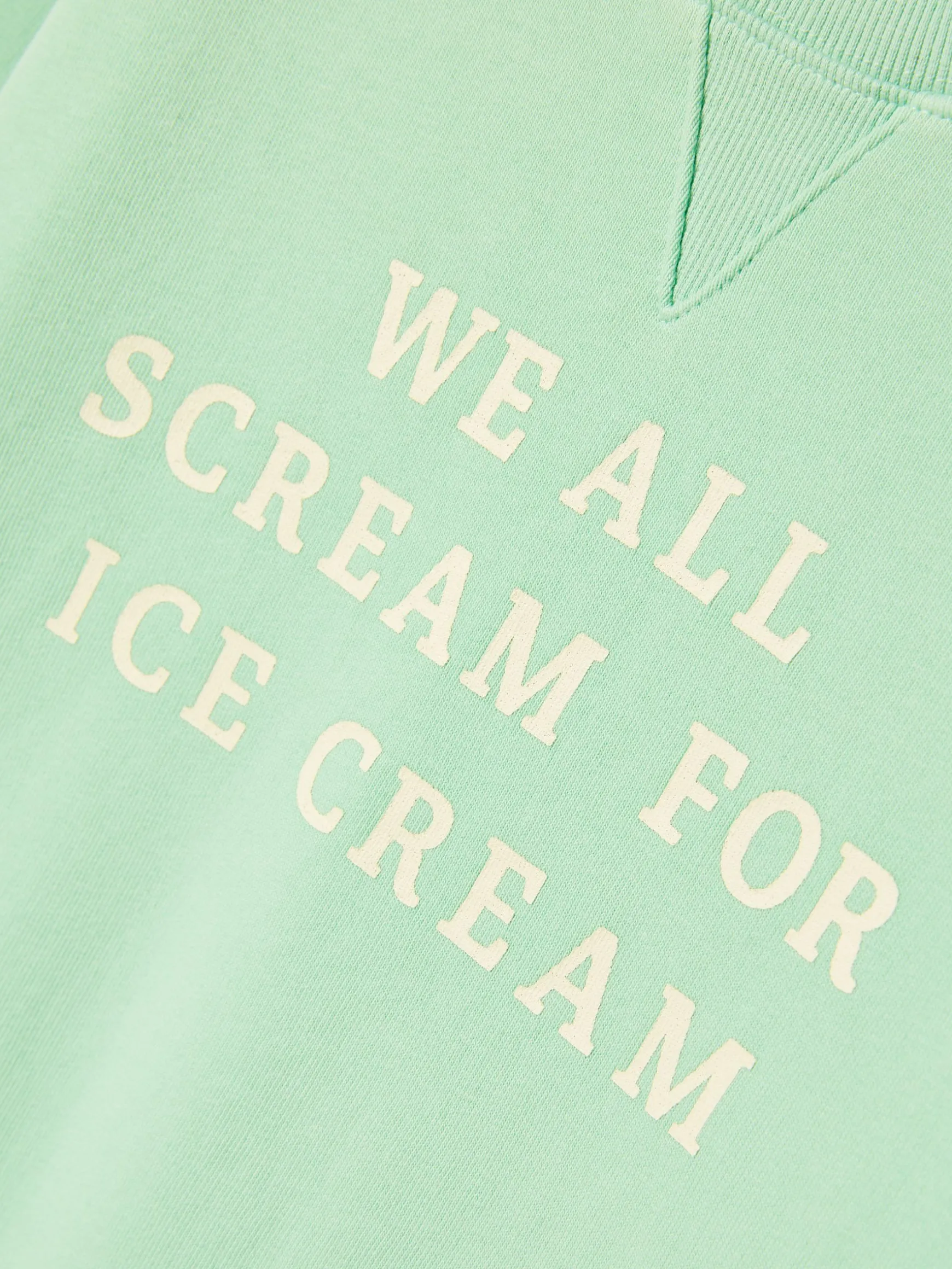 Kids' Sundaze Green Crew Neck Slogan Sweatshirt