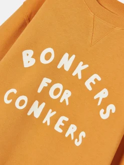 Kids' Sundaze Yellow Crew Neck Slogan Sweatshirt