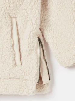 Kids' Tilly Cream Half Zip Borg Fleece