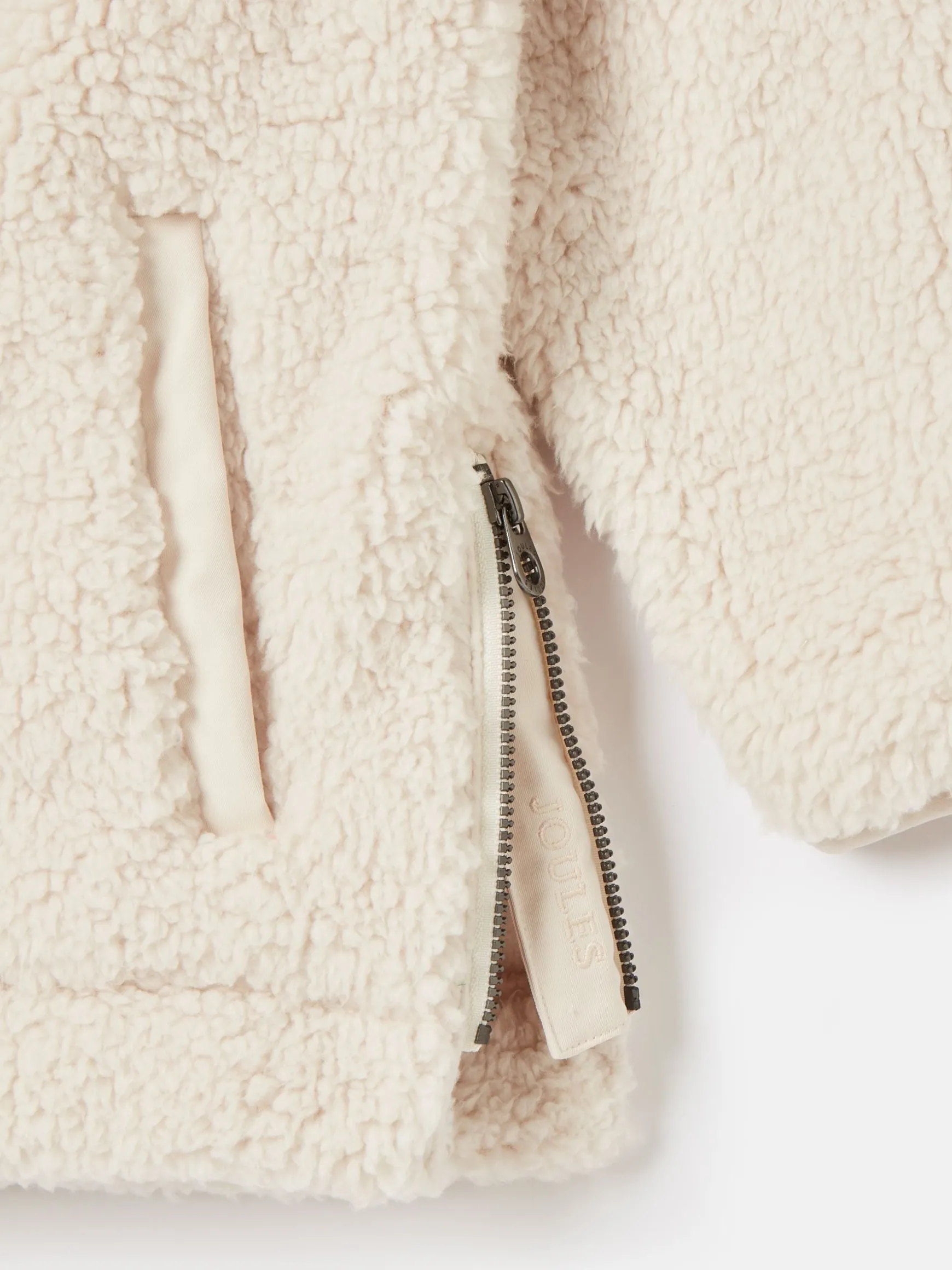 Kids' Tilly Cream Half Zip Borg Fleece