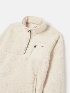 Kids' Tilly Cream Half Zip Borg Fleece