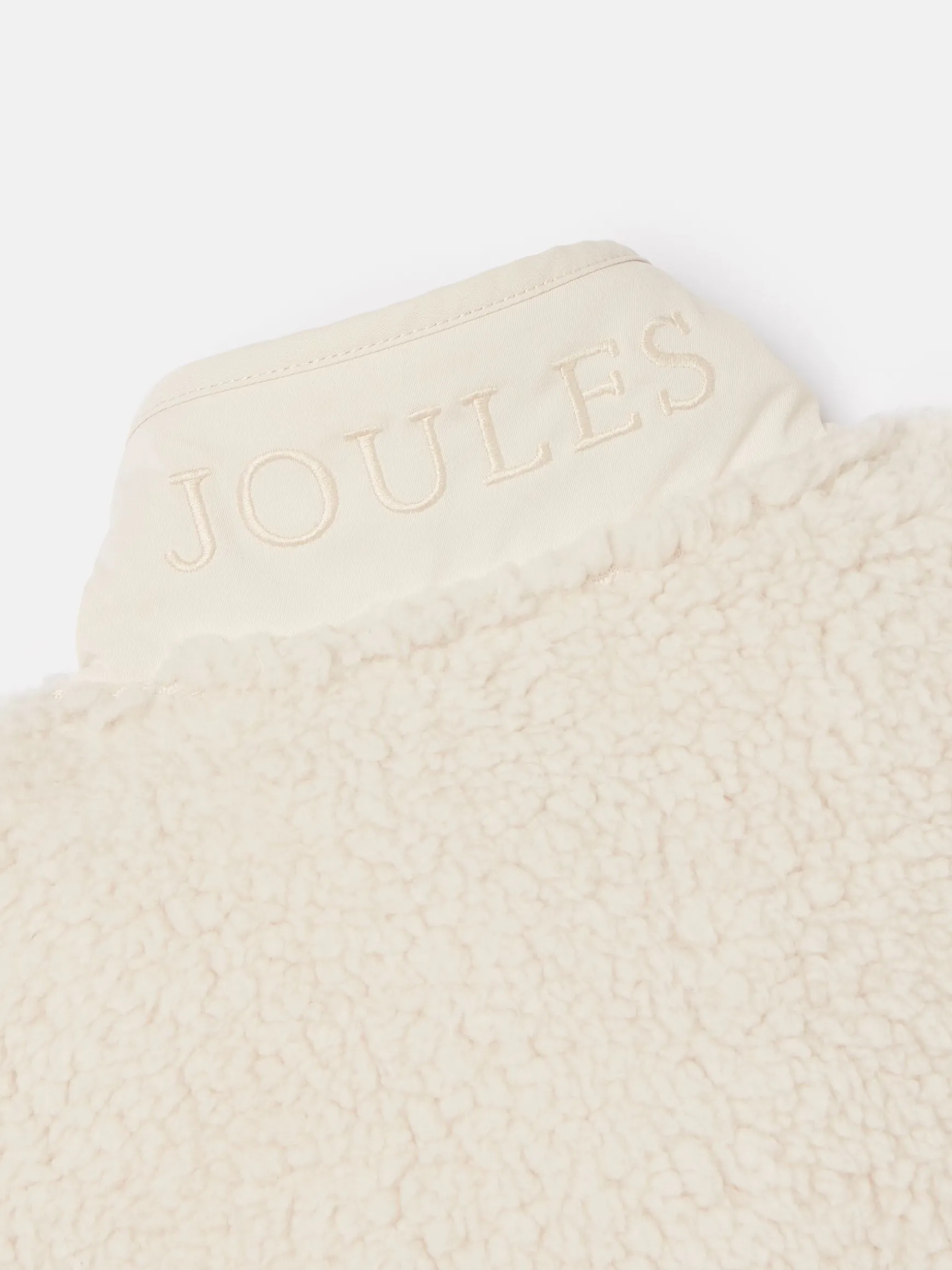 Kids' Tilly Cream Half Zip Borg Fleece