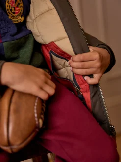 Kids' Ultimate Khaki Green Waterproof Coat with Quilted Lining