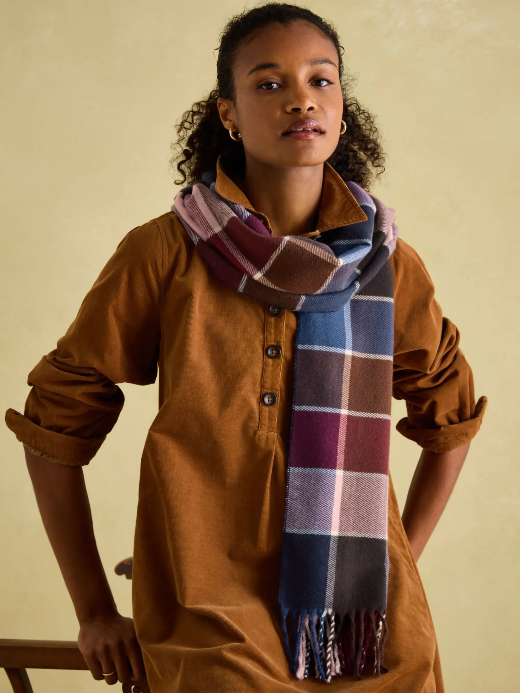 Langtree Berry & Navy Scarf