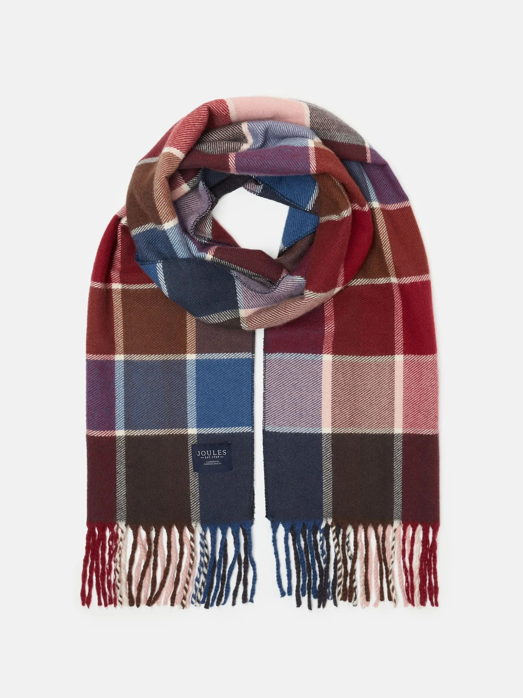 Langtree Berry & Navy Scarf