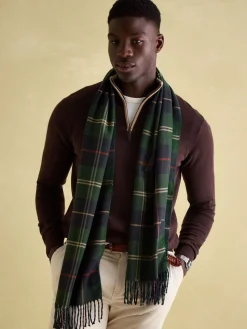 Langtree Green & Navy Scarf