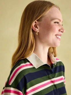 Lara Green/Pink Boxy Fit Rugby Shirt