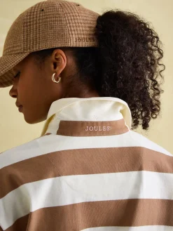 Lara Tan Brown Boxy Fit Rugby Shirt